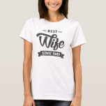 T-shirt Meilleure femme vintage depuis 1989<br><div class="desc">cadeau du 26e anniversaire du mariage</div>