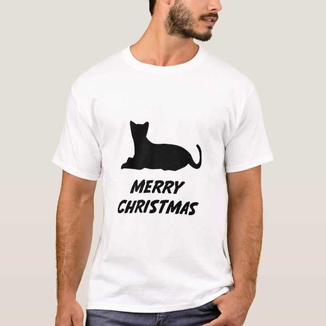 T-shirt Meilleure fête de Noël - chats noël (Devant)