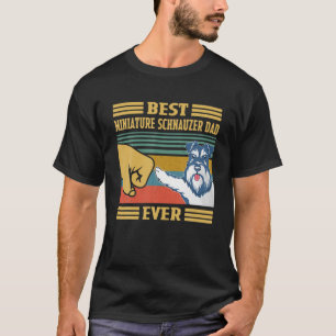T-shirt Meilleure Fête des pères de chien de Schnauzer de 