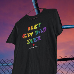 T-shirt Meilleure Fête des pères de papa gay