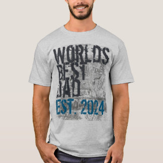 T-shirt Meilleure Fête des pères papa Grunge personnalisée