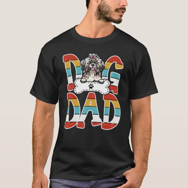 T-shirt Meilleure Fête des pères Shih Tzu Dad Shih Tzu 202 (Devant)