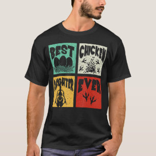 T-shirt Meilleure Fille de Poulet Vintage Rétro Ever Agri