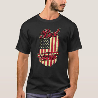 T-shirt Meilleure fille jamais Patriotique Vintage Drapeau