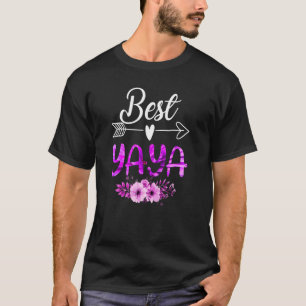 T-shirt Meilleure Fleur Yaya Meilleure Fête des Mères Yaya