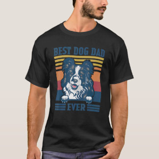 T-shirt Meilleure frontière pour les hommes Collie Papa Ja