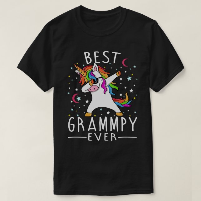 T-shirt Meilleure grampy jamais Dabbing Unicorn (Design devant)