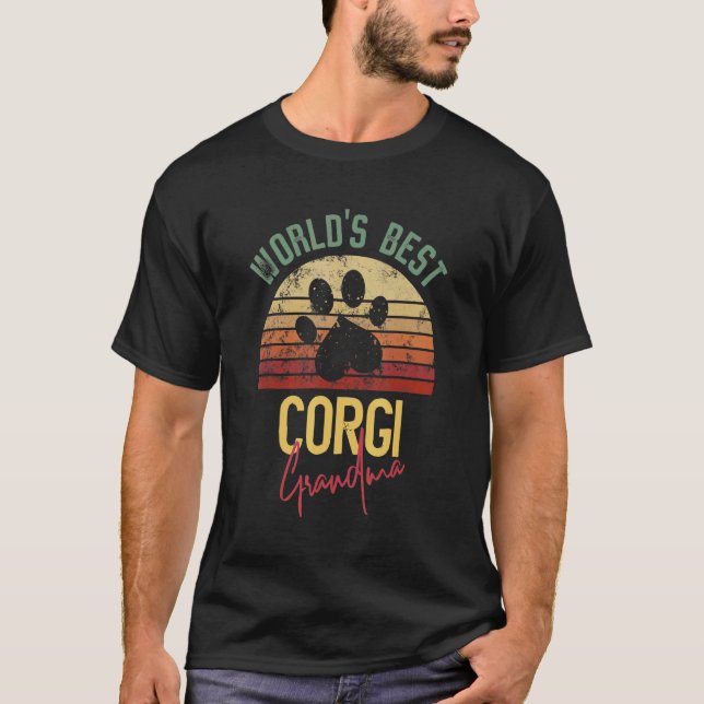 T-shirt Meilleure Grand-Mère Corgi du Monde (Devant)