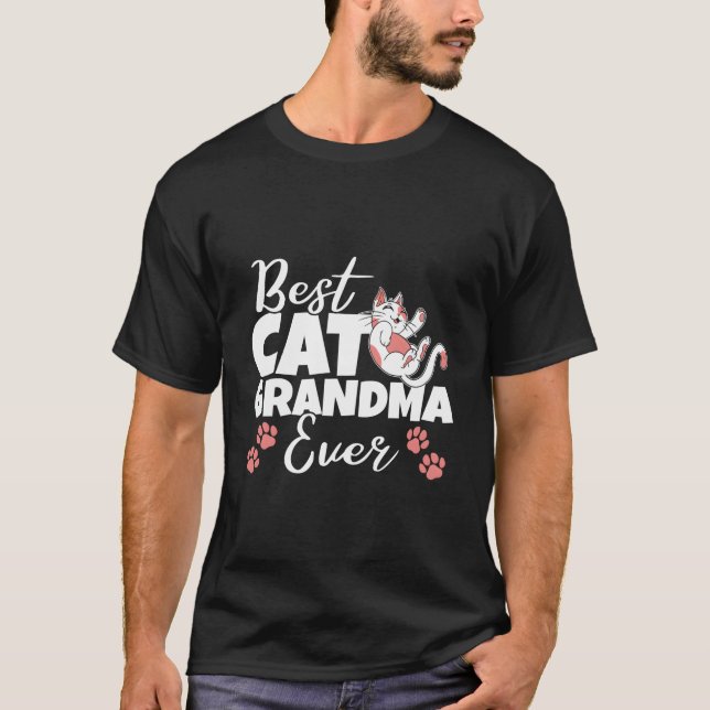 T-shirt Meilleure Grand-mère de Chat Jamais Propriétaire d (Devant)