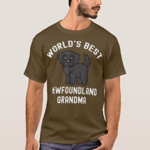 T-shirt Meilleure grand-mère de chien de Terre-Neuve au mo