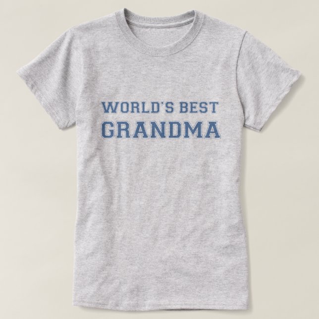 T-shirt Meilleure grand-mère du monde (Design devant)
