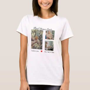 T-shirt Meilleure grand-mère jamais photo collage nous vou