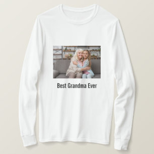 T-shirt Meilleure grand-mère jamais, photo personnalisée