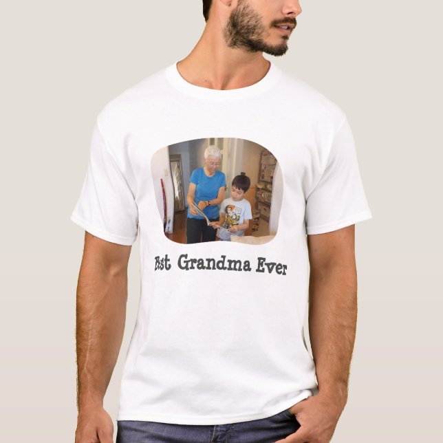 T-shirt Meilleure grand-mère jamais télécharger votre phot (Devant)