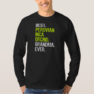 T-shirt Meilleure grand-mère péruvienne d'orchidée inca ja