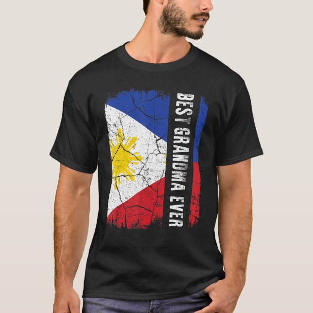 T-shirt Meilleure grand-mère philippine jamais Philippines (Devant)