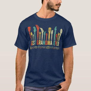 T-shirt Meilleure grand-mère toujours Guitare Amour Funny