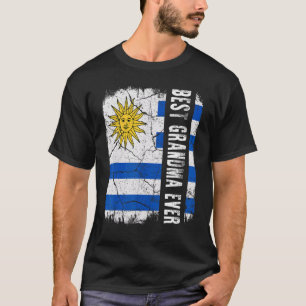 T-shirt Meilleure grand-mère uruguayenne Drapeau de l'Urug