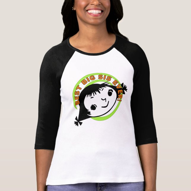 T-shirt Meilleure grande soeur jamais rétro (Devant)