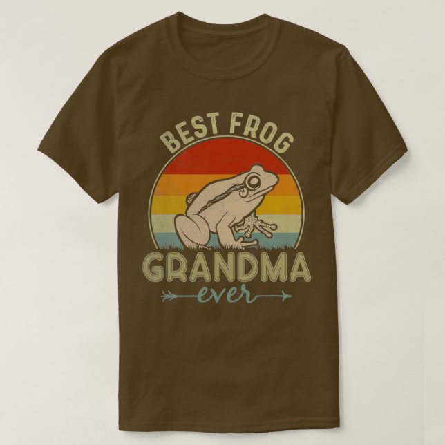 T-shirt Meilleure Grenouille Grand-mère Jamais Rétro Fanta (Design devant)