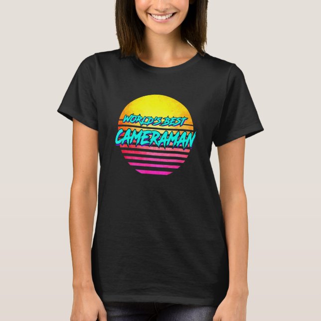 T-shirt Meilleure idée d'opérateur de caméra au monde (Devant)
