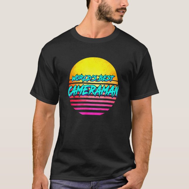 T-shirt Meilleure Idée d'Opérateur de Caméra au Monde (Devant)