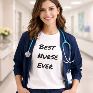 T-shirt Meilleure infirmière jamais calligraphie