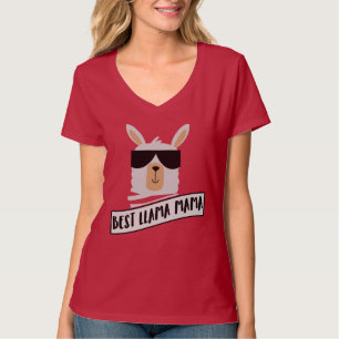 T-shirt Meilleure Llama Mama Maman fête des mères Cadeaux
