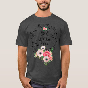 T-shirt Meilleure Lola jamais décoration florale grand-m