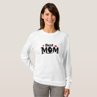 T-shirt Meilleure Maman Art Design de typographie au coeur
