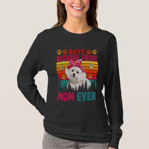 T-shirt Meilleure Maman Bichon Frise Vintage Rétro Chien M