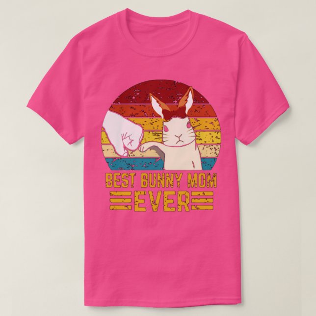 T-shirt Meilleure maman Bunny jamais (Design devant)