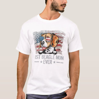 T-shirt Meilleure maman chien jamais rétro USA Amer