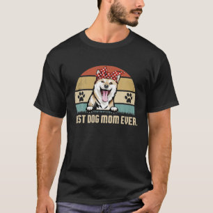 T-shirt Meilleure maman chien jamais Vintage Shiba Inu mam