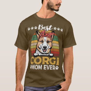 T-shirt Meilleure maman Corgi jamais Vintage chien Paw Fêt