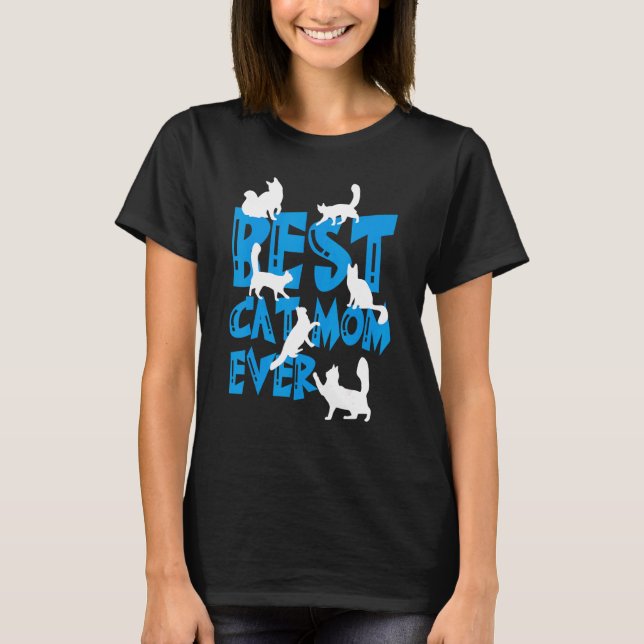 T-shirt Meilleure Maman de Chat Animal  Mamans 2 (Devant)