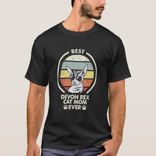 T-shirt Meilleure Maman de Chat  Chat Devon Rex 1 (Devant)