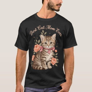 T-shirt Meilleure Maman de Chat Chaton Chérie Fête des Mèr