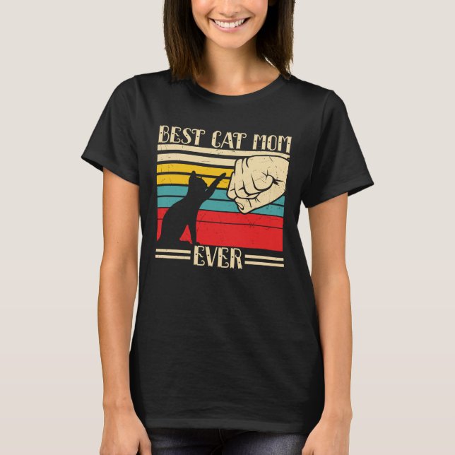 T-shirt Meilleure Maman de Chat de Tous les Temps (Devant)