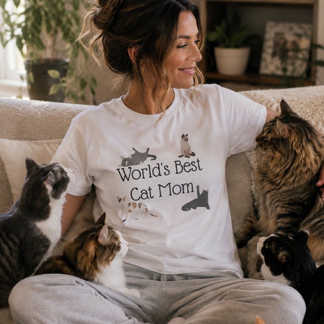 T-shirt Meilleure Maman de Chat du Monde (Créateur téléchargé)