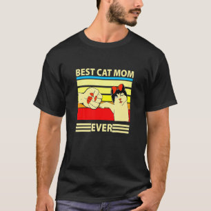 T-shirt Meilleure Maman de Chat Jamais Femmes Vintage Bump