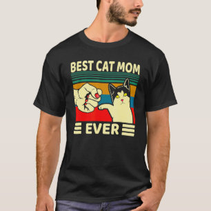 T-shirt Meilleure Maman de Chat Jamais Femmes Vintage Bump