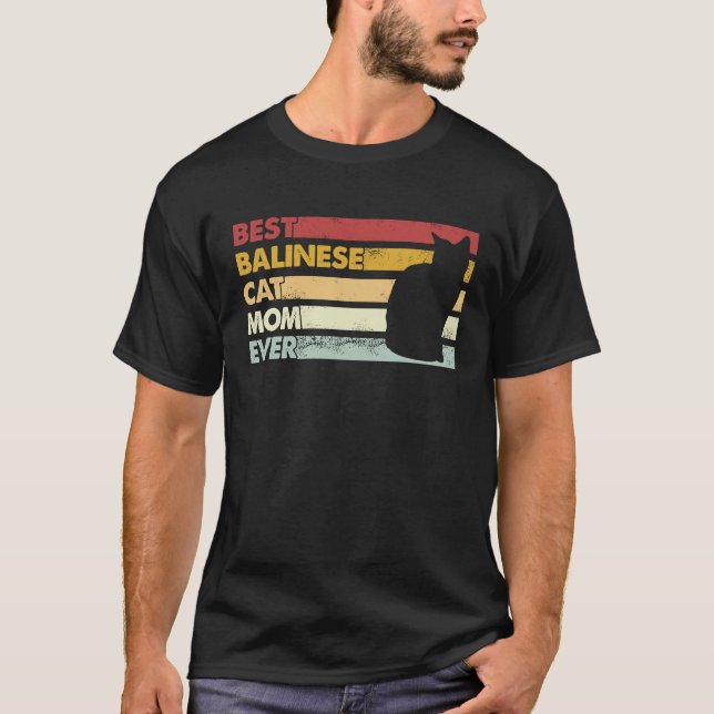 T-shirt Meilleure Maman de Chat Jamais  Mère Chat Balinais (Devant)