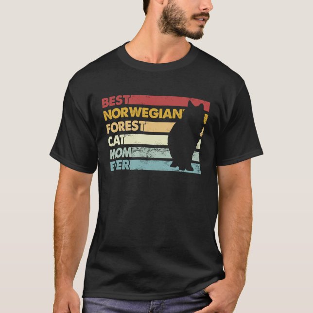 T-shirt Meilleure maman de chat jamais  Mère Chat des forê (Devant)