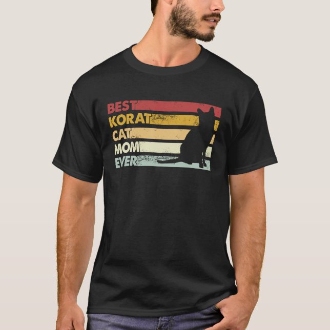 T-shirt Meilleure maman de chat jamais  Mère Korat Chat (Devant)