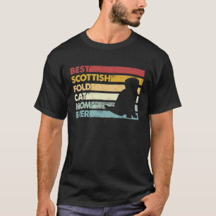 T-shirt Meilleure Maman de Chat Mère Chat Scottish Fold