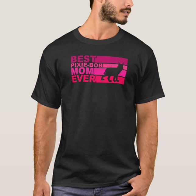 T-shirt Meilleure Maman de Chat Pixie Bob de Tous les Temp (Devant)