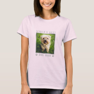 T-shirt Meilleure Maman de Chien au Monde Photo avec Empre