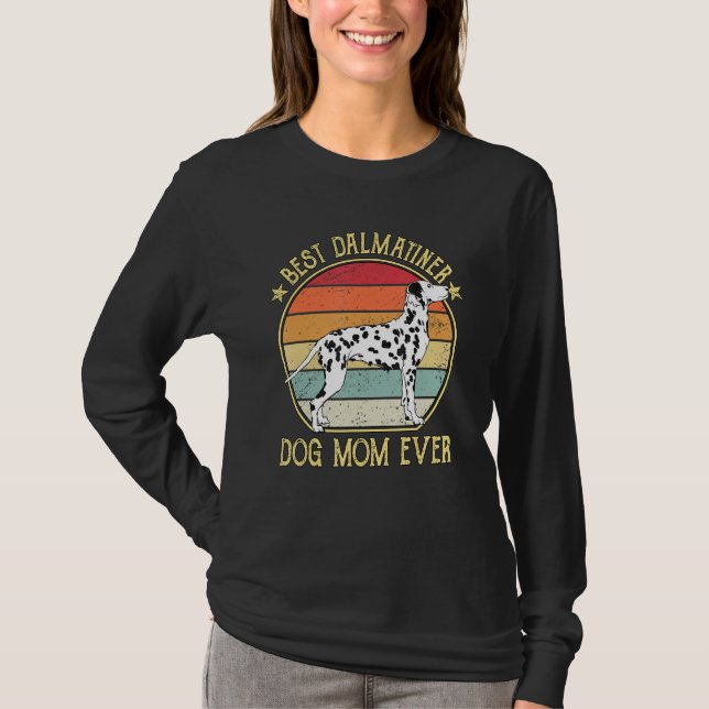 T-shirt Meilleure maman de chien dalmate jamais (Devant)