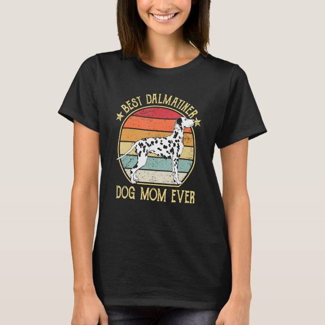 T-shirt Meilleure maman de chien dalmate jamais (Devant)
